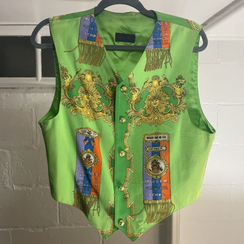 Gianni Versace Istante F/W 1992/93 Native American Indian Vest 50 RARE
